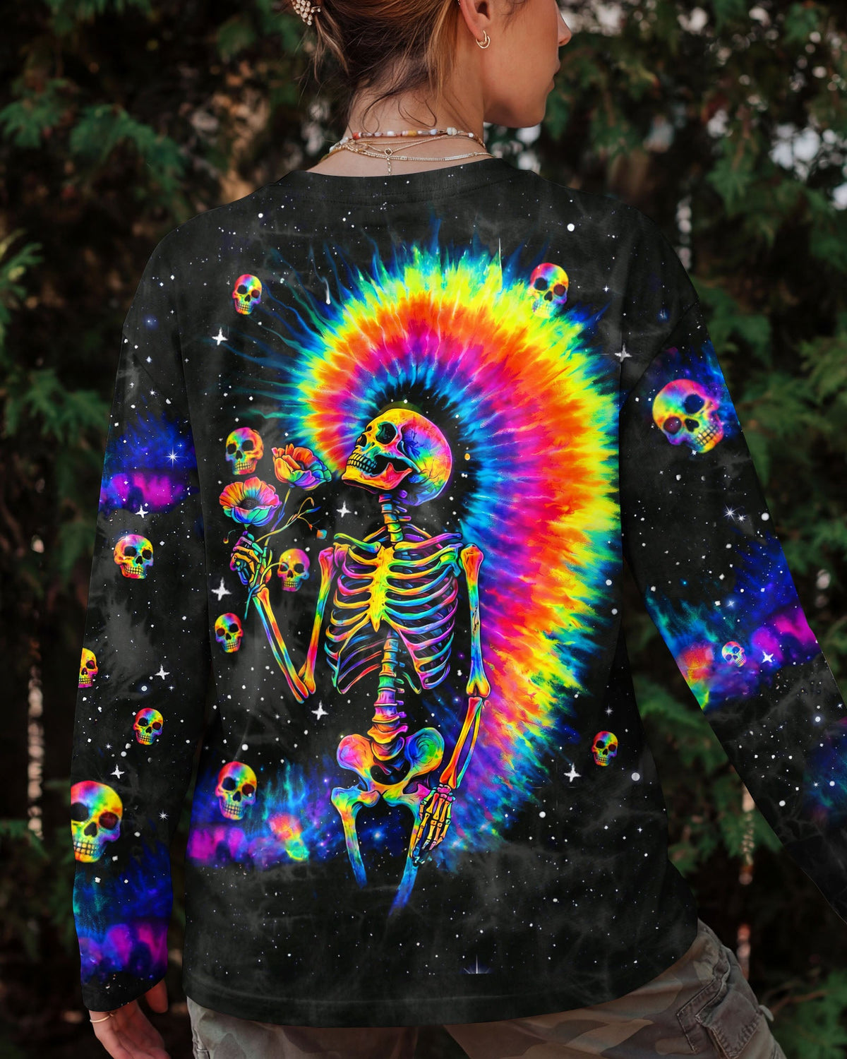 SKELETON RAINBOW SWIRL  ALL OVER PRINT - TLTW0901263