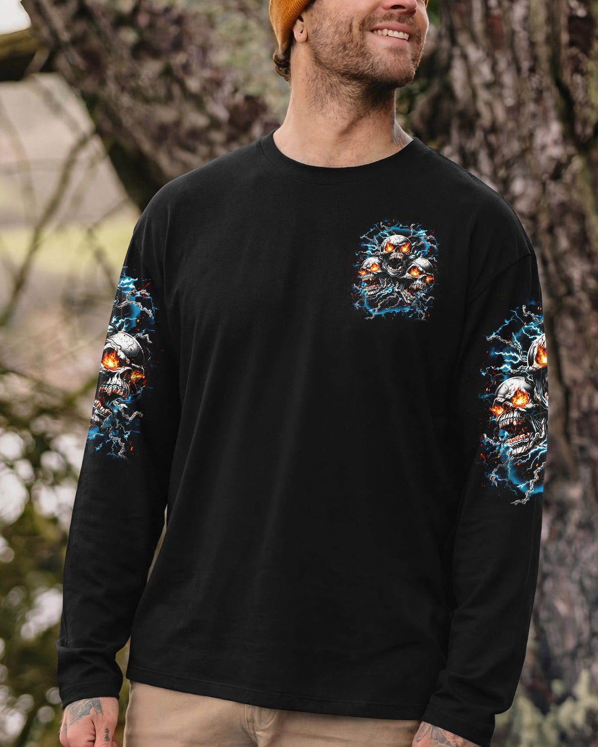 I'M NEVER ALONE SKULL DEMON ALL OVER PRINT - YHHN0801261