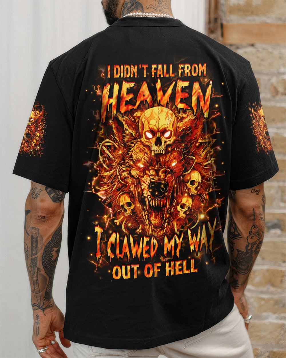 I DIDN'T FALL FROM HEAVEN WOLF ALL OVER PRINT - YHHN1401251