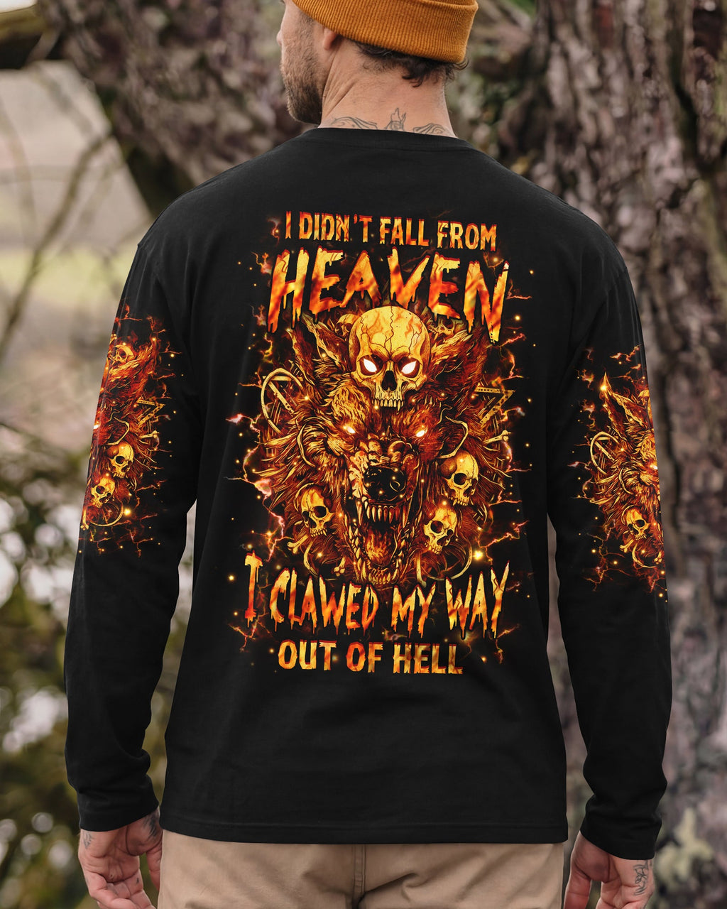 I DIDN'T FALL FROM HEAVEN WOLF ALL OVER PRINT - YHHN1401251