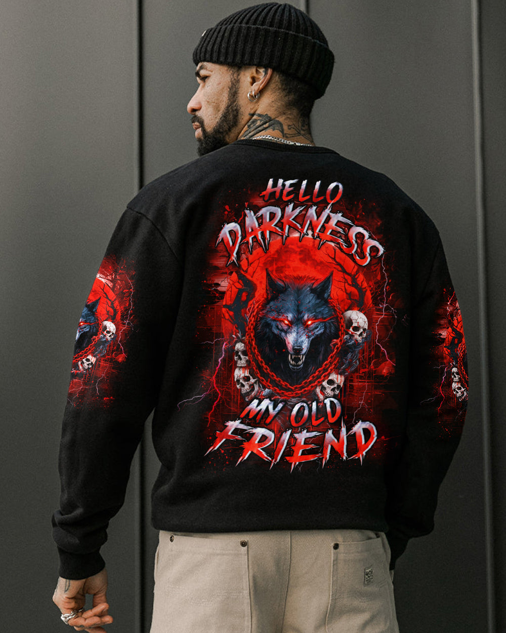 HELLO DARKNESS MY OLD FRIEND WOLF ALL OVER PRINT - YHHN2001261