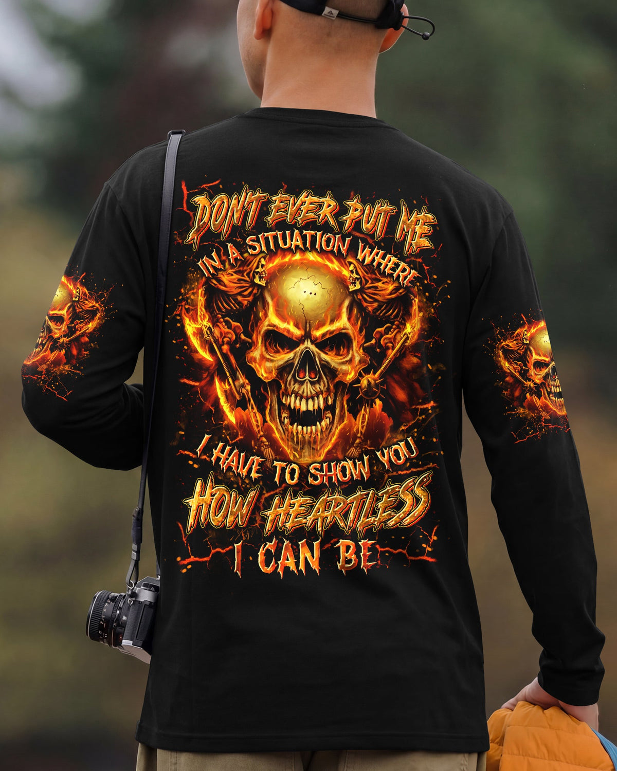 HOW HEARTLESS I CAN BE SKULL ALL OVER PRINT - YHLN1401261