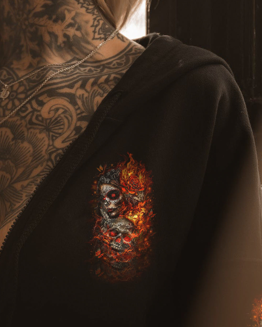 DON'T TRY TO FIGURE ME OUT SKULL ALL OVER PRINT - YHLT1201261