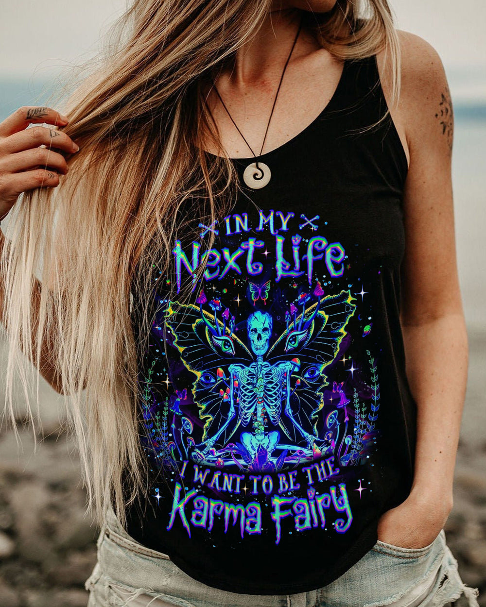KARMA FAIRY SKULL SKELETON ALL OVER PRINT - YHLT2101262