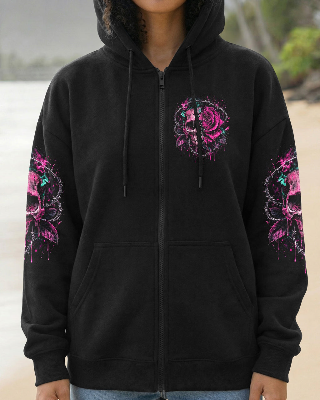 KARMA IS ONLY A B IF YOU ARE ROSE SKULL ALL OVER PRINT - TLNO1103262