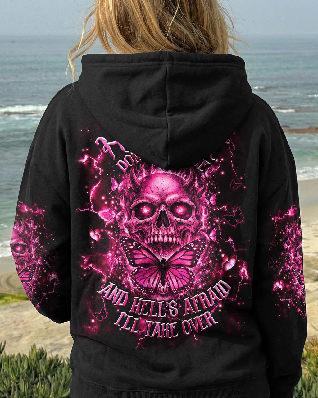 HEAVEN DON'T WANT ME SKULL DEMON ALL OVER PRINT - TLHG1603262