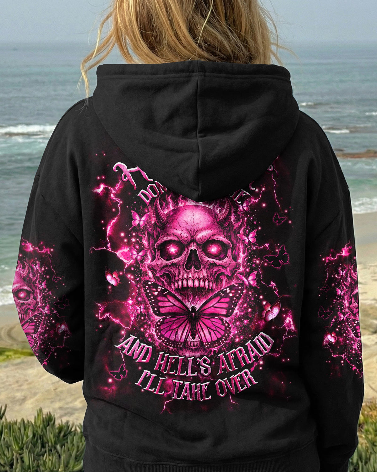 HEAVEN DON'T WANT ME SKULL DEMON ALL OVER PRINT - TLHG1603262